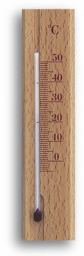 TFA Binnenthermometer analoog van beukenhout - Natuur